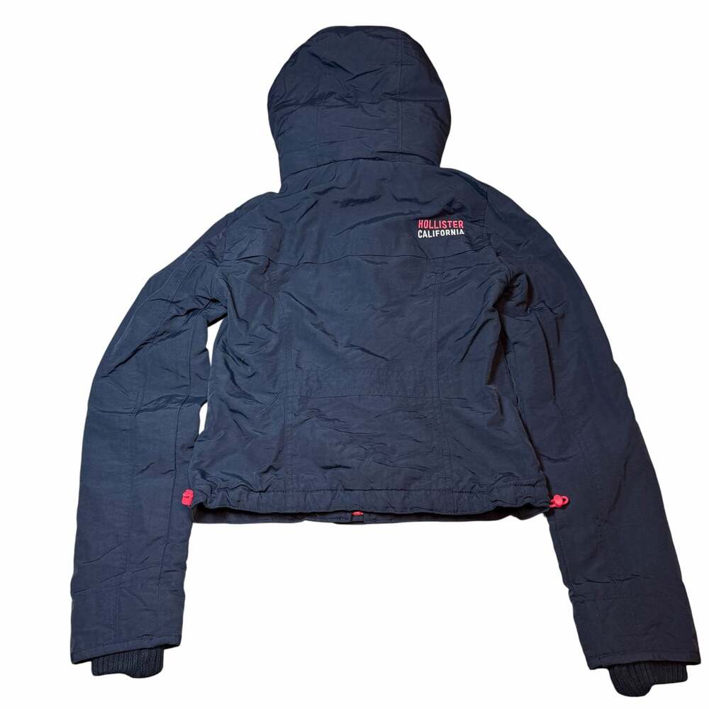 Hollister California Women's All-Weather Hooded Fleece-Lined Jacket Navy - Picture 2 of 6
